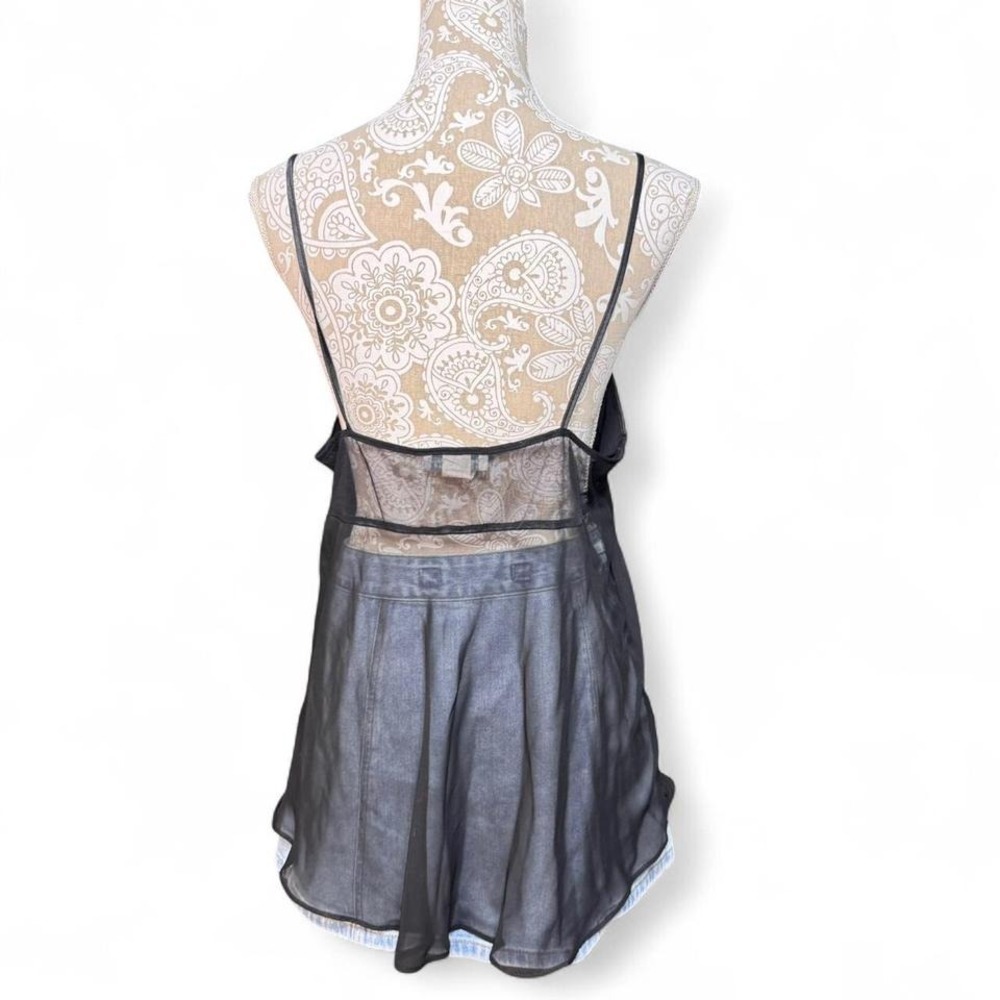 Seductive Wear by Cinema Exoile Black Sheer Lace Babydoll Cami Y2K Lingerie L - Picture 4 of 6